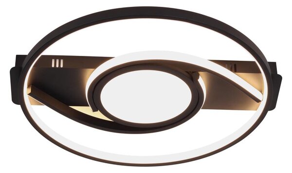 Brilagi - LED stmievateľné stropné svietidlo TWIRL LED/38W/230V čierna + diaľkový ovládač