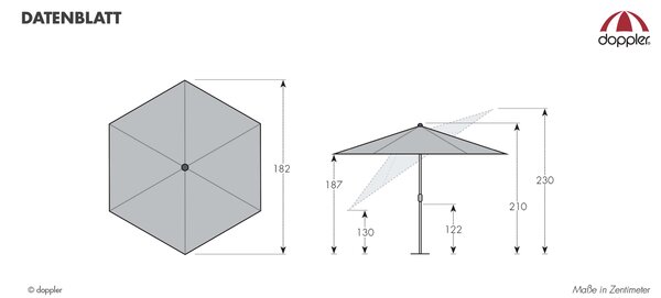 Derby BASIC LIFT NEO záhradný slnečník 180 cm béžová Derby