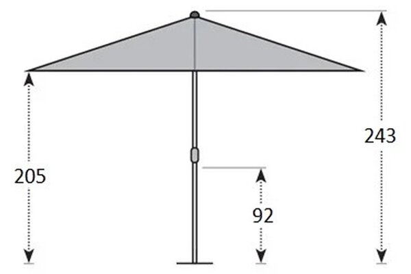 Doppler Gastro Magic Junior záhradný slnečník 200 x 200 cm antracit Doppler