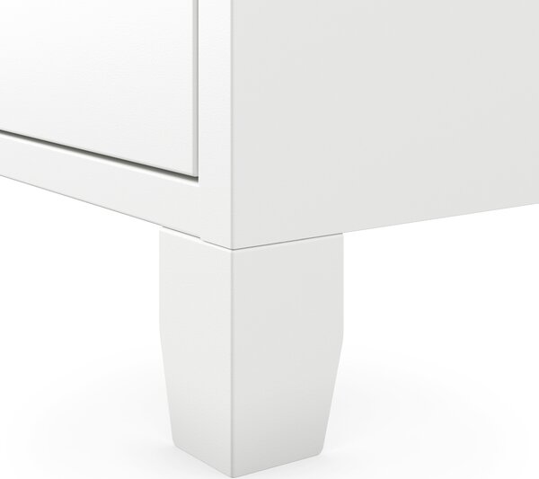 Kovový botník SHIRLEY, 960 x 900 x 170 mm, biely