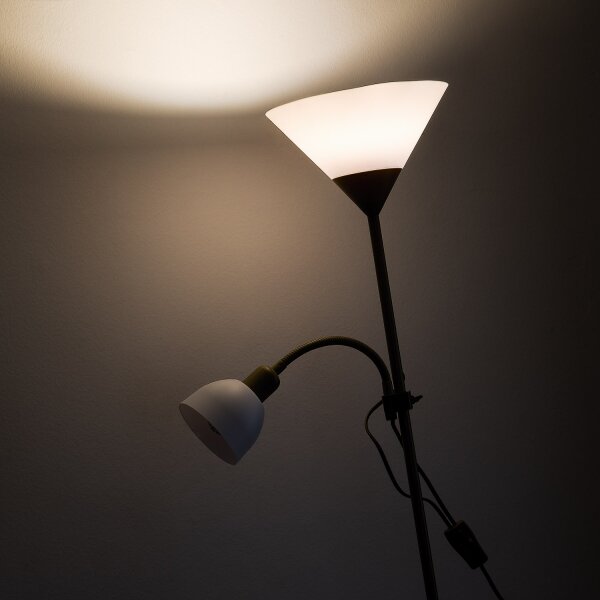 Brilagi - Stojacia lampa ARIANA 1xE27/100W/230V + 1xE14/25W zlatá