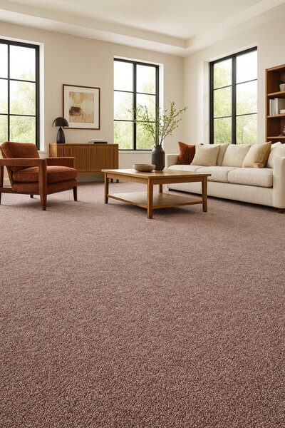 Associated Weavers , Koberec metráž Spinta 44, na mieru, šíře 4m, béžová, filc, obývacia izba
