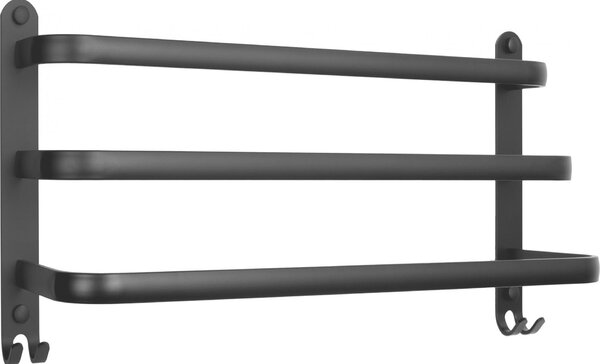 MAXMAX Nástenný vešiak na uteráky ATHOS 50 cm - čierny