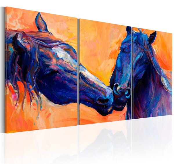 Obraz modré kone - Blue Horses