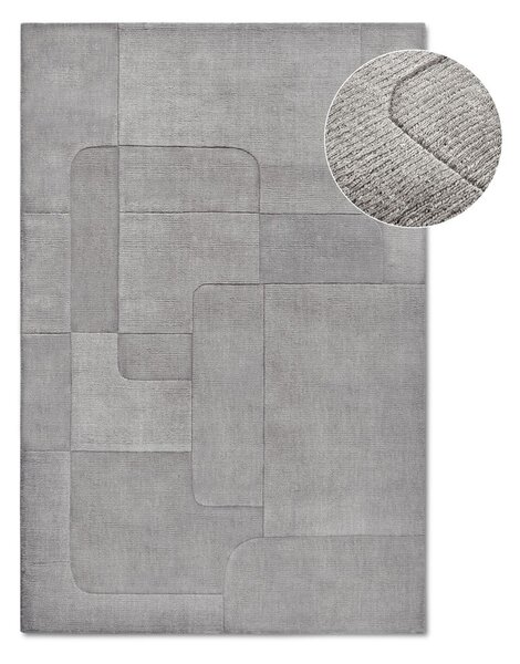 Sivý ručne tkaný vlnený koberec 120x170 cm Charlotte – Villeroy&Boch