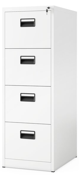 Kovová kartotéka, 4 zásuvky SARA V4, 460 x 1320 x 620 mm, biela