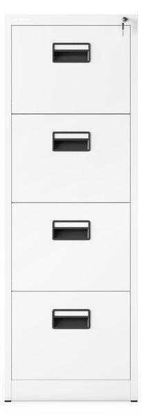Kovová kartotéka, 4 zásuvky SARA V4, 460 x 1320 x 620 mm, biela