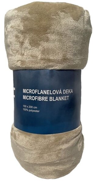 JERRY FABRICS Plyšová deka super soft Béžová Polyester, 150/200 cm