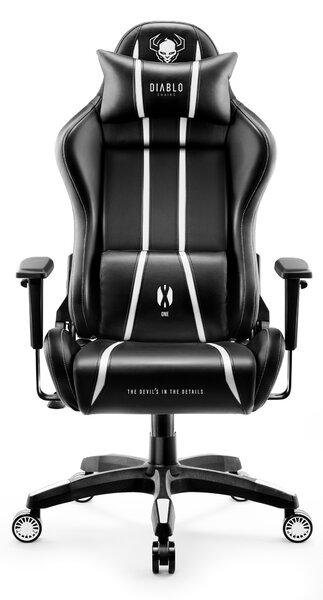 Herné kreslo Diablo X-One 2.0 Normal Size, čierno-biele