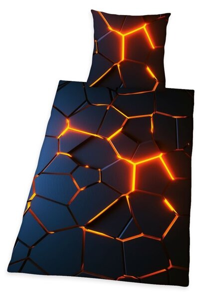 HERDING Obliečky 3D Efekt orange Bavlna, 140/200, 70/90 cm