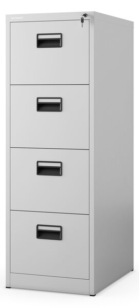 Kovová kartotéka, 4 zásuvky SARA V4, 460 x 1320 x 620 mm, šedá
