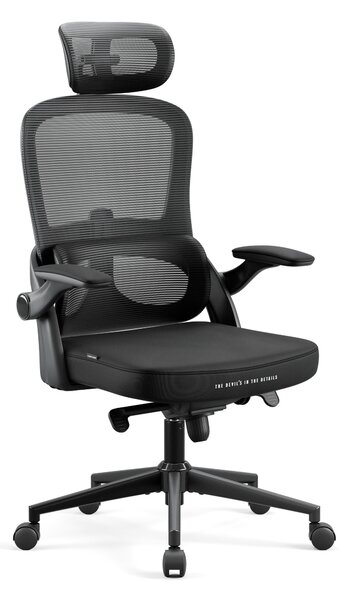 Ergonomická kancelárska stolička Diablo V-Light, čierna