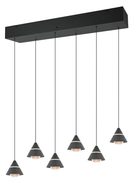 Trio 337010632 LED závesné stropné svietidlo ROMEO | 7W integrovaný LED zdroj | 700lm | 2300+3000+4000K | sťahovacie