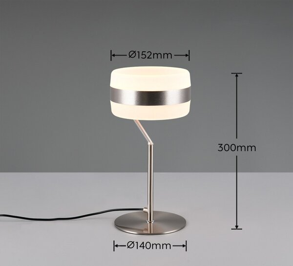 Trio 531410107 LED stolná lampička DIOS | 8W integrovaný LED zdroj | 950lm | 2300+3000+4000K | vypínač | stmievač