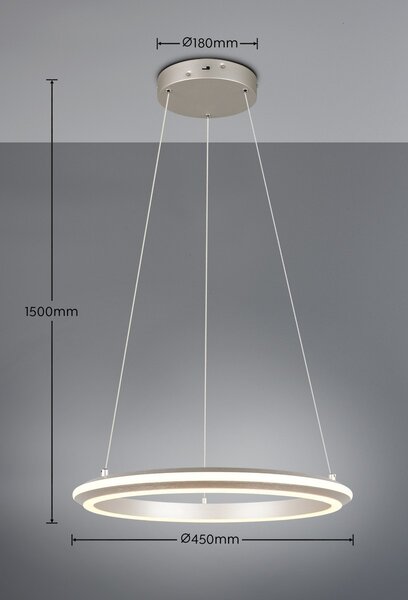 Trio 331010107 LED závesné stropné svietidlo AMADOR | 34W integrovaný LED zdroj | 4000lm | 2300+3000+4000K | Trio - SwitchDimmer | na lanku