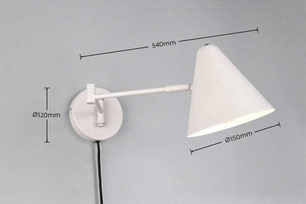 Trio 263970176 nástenné svietidlo COSIMA | 10W E14 | vypínač