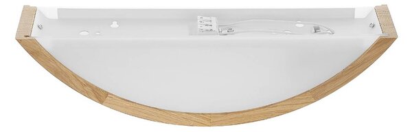 TEMAR LIGHTING Nástenné svetlo Cleo D1DR410, dubové drevo, dĺžka 41 cm, E27, Svetlé drevo, Obývacia izba / jedáleň, Drevo, Moderný, Nástenné svietidlo