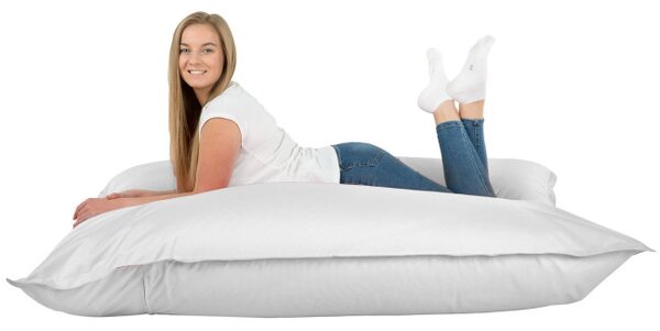 Vankúš na sedenie biely nylon