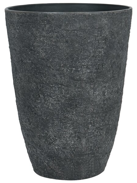 Kvetináč čierny kamenná zmes 43 x 43 x 60 cm izbový a vonkajší do interiéru a exteriéru