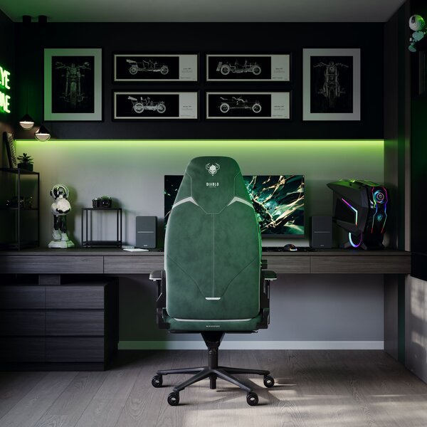 Herné kreslo forest green Normal Size, zelené: Diablo X-Eye Prime
