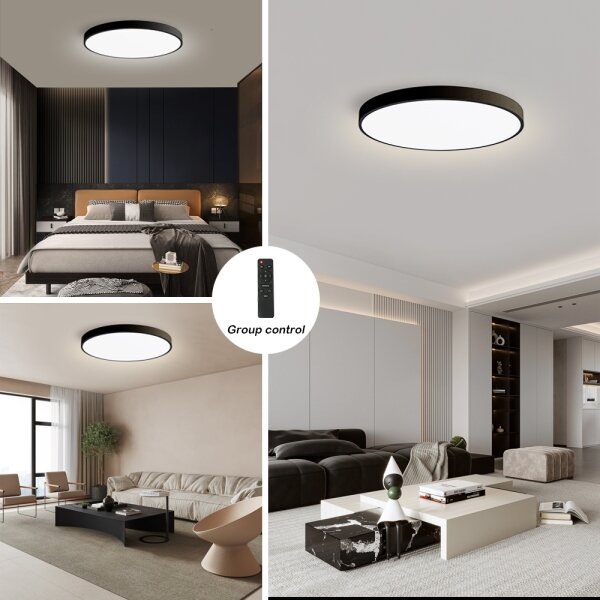 Brilagi - LED stmievateľné svietidlo POOL SMART LED/180W/230V, priemer 120 cm, Wi-Fi Tuya, čierne + diaľkový ovládač