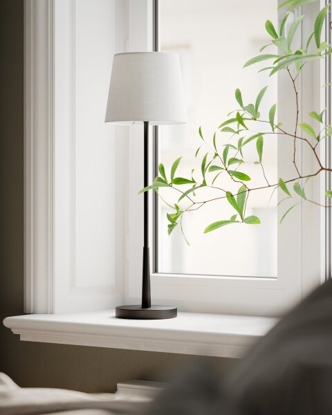 ByRydens 4002740-4002 - Stolná lampa LUMI 1xE27/8W/230V biela/čierna 68,5 cm