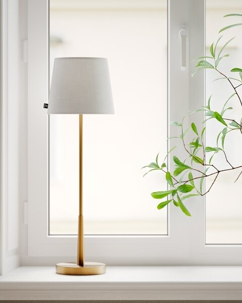 ByRydens 4002740-6501 - Stolná lampa LUMI 1xE27/8W/230V biela/zlatá 68,5 cm