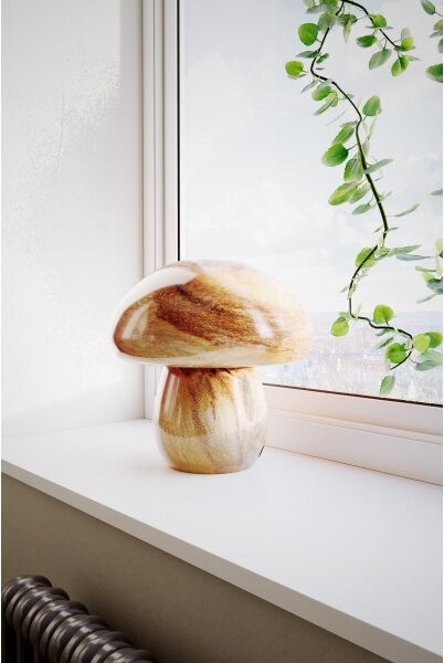 ByRydens 4024540-5507 - Stolná lampa MIRA MUSHROOM 1xE27/8W/230V hnedá