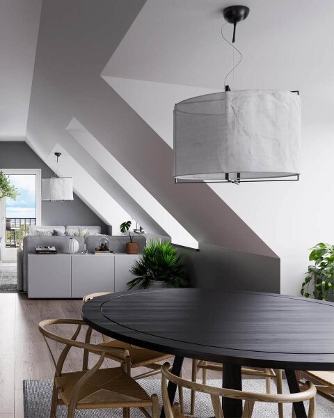 ByRydens 4201950-5000 - Závesné svietidlo na lanku SOFTY 1xE27/5W/230V