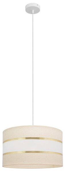 Helam Luster na lanku HELEN 1xE27/60W/230V pr. 35 cm krémová/zlatá HE1270 + záruka 3 roky zadarmo