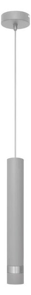 Helam LED Luster na lanku TUBA 1xGU10/6,5W/230V šedá/lesklý chróm HE1309 + záruka 3 roky zadarmo