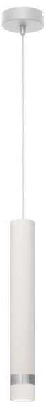 Helam LED Luster na lanku TUBA 1xGU10/6,5W/230V biela/lesklý chróm HE1312 + záruka 3 roky zadarmo