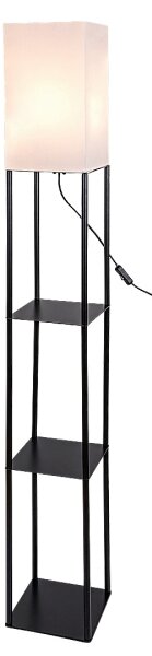 Brilagi - Stojacia lampa s policami GRADUS 1xE27/40W/230V 150 cm čierna/biela