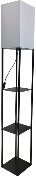 Brilagi - Stojacia lampa s policami GRADUS 1xE27/40W/230V 150 cm čierna/biela