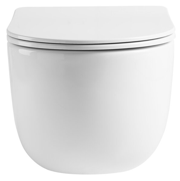 CERANO - WC závesné Felci, Vortex + Slim/UF sedátko - biela lesklá - 55,5x36 cm