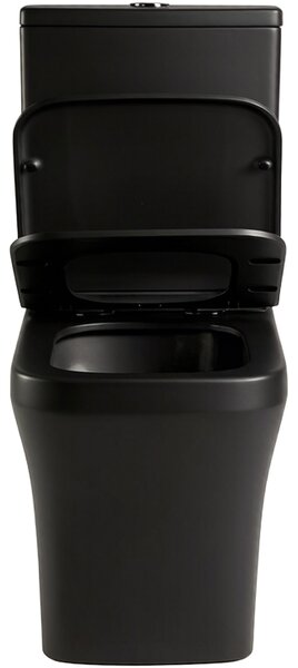 CERANO - WC kombi Hugo, Vortex + Slim/UF sedátko - spodný/zadný odpad - čierna matná - 62x37,5 cm