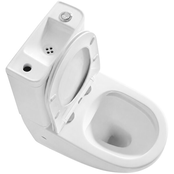 CERANO - WC kombi s umývadlom Cesso, Rimless + UF sedátko - spodný / zadný odpad - biela lesklá - 61,8x38 cm
