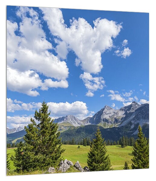 Obraz horskej krajiny (30x30 cm)