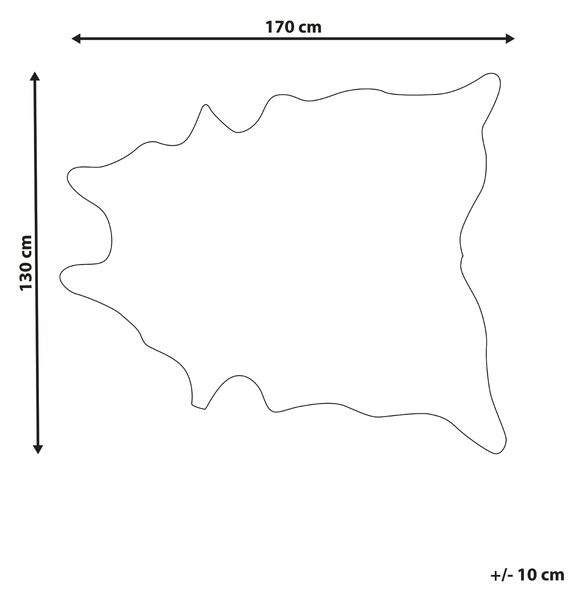 Koberec béžová zlatá umelá hovädzia koža 130 x 170 cm so škvrnami nepravidelný vzor moderný rustikálny