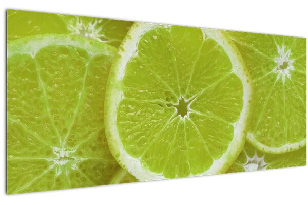 Obraz - citróny na reze (120x50 cm)