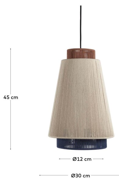 MUZZA Stropná lampa avya Ø 30 x 45 cm viacfarebná