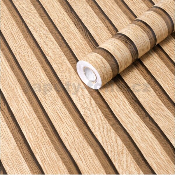 Samolepiace tapety 45 cm x 10 m IMPOL TRADE 9342, lamely dub svetlý, Samolepiace tapety