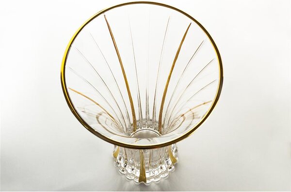 KRIŠTÁĽOVÁ VÁZA BOHEMIA PRESTIGE TIMELESS GOLD 320MM