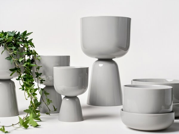 Iittala Kvetináč Nappula S, s podmiskou / sivý