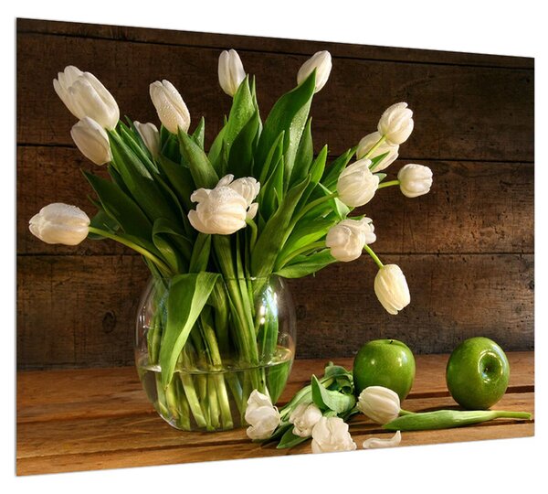 Obraz tulipánov vo váze (70x50 cm)