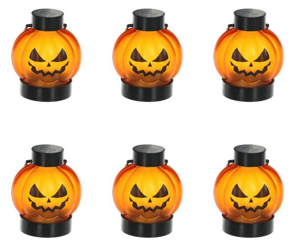 Retlux - SADA 6x LED Dekorácia HALLOWEEN LED/1xCR2032/teplá biela tekvica