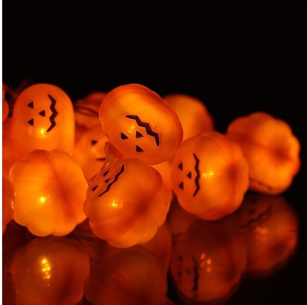 Retlux - LED Dekoračná reťaz HALLOWEEN 20xLED/3xAA/teplá biela 3,3m tekvica