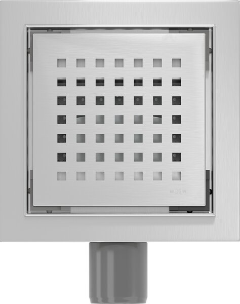Mexen Flat-Q M08 podlahový vpust štvorcový 12 x 12 cm, inox - 1010512