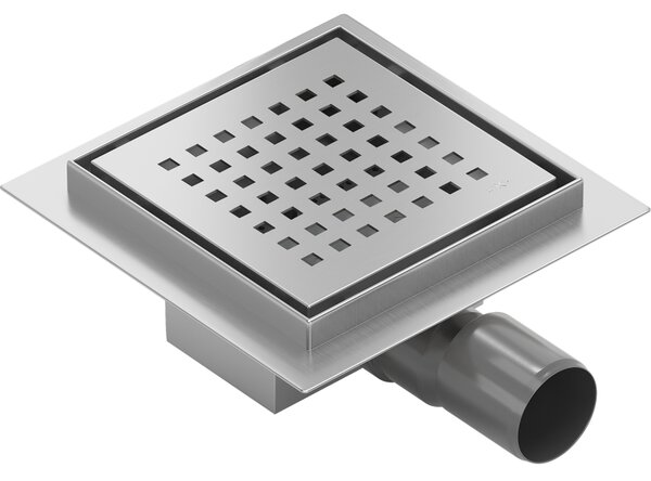 Mexen Flat-Q M08 podlahový vpust štvorcový 12 x 12 cm, inox - 1010512
