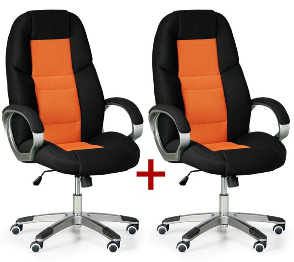 Kancelárske kreslo KEVIN 1+1 ZADARMO, oranžová